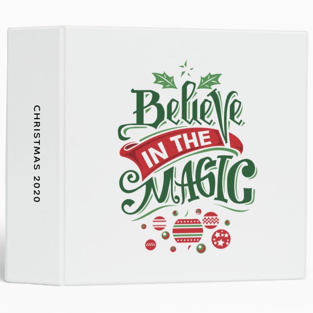 Believe in the Magic Christmas Typography Binder (Front/Spine)
