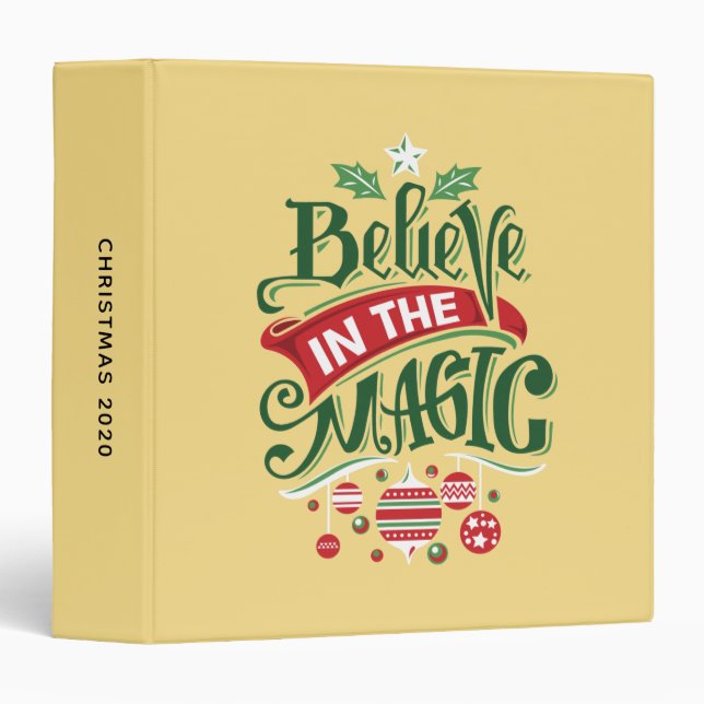 Believe in the Magic Christmas Typography Binder (Front/Spine)
