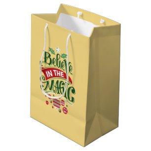 Believe in the Magic Christmas Typography Medium Gift Bag