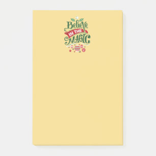 Believe in the Magic Christmas Typography Post-it Notes