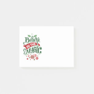 Believe in the Magic Christmas Typography Post-it Notes
