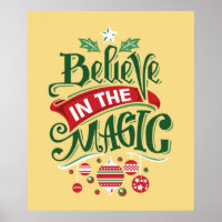 Believe in the Magic Christmas Typography