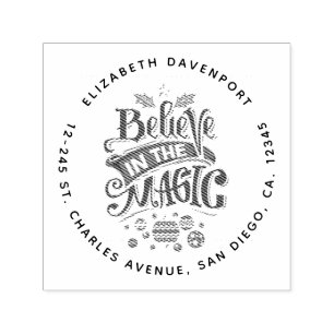 Believe in the Magic Christmas Typography Self-inking Stamp