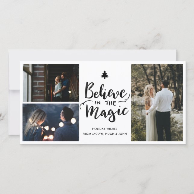 Believe In The Magic | Handwritten Holiday Photo (Front)