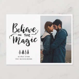 Believe In The Magic Handwritten Script Photo Postcard