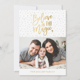 Believe In The Magic   Holiday Photo Card