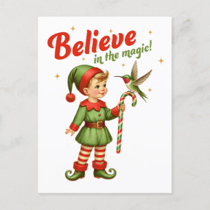 Believe in the Magic Holiday Postcard