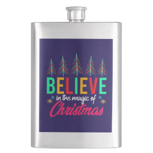 Believe in The Magic Of Christmas-82303 Hip Flask