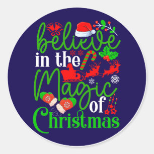 Believe In The Magic Of Christmas-82307 Classic Round Sticker