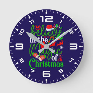 Believe In The Magic Of Christmas-82307 Round Clock