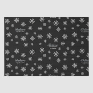 Believe in the Magic Of Christmas   Black Tissue Paper