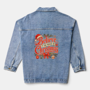 Believe In The Magic Of Christmas Denim Jacket