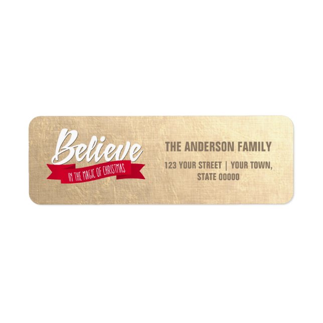 Believe in the Magic of Christmas Gold  (Front)