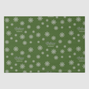 Believe in the Magic Of Christmas Green Tissue Paper