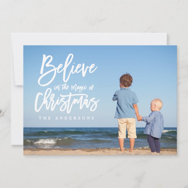 Believe in The Magic of Christmas Holiday Photo (Front)