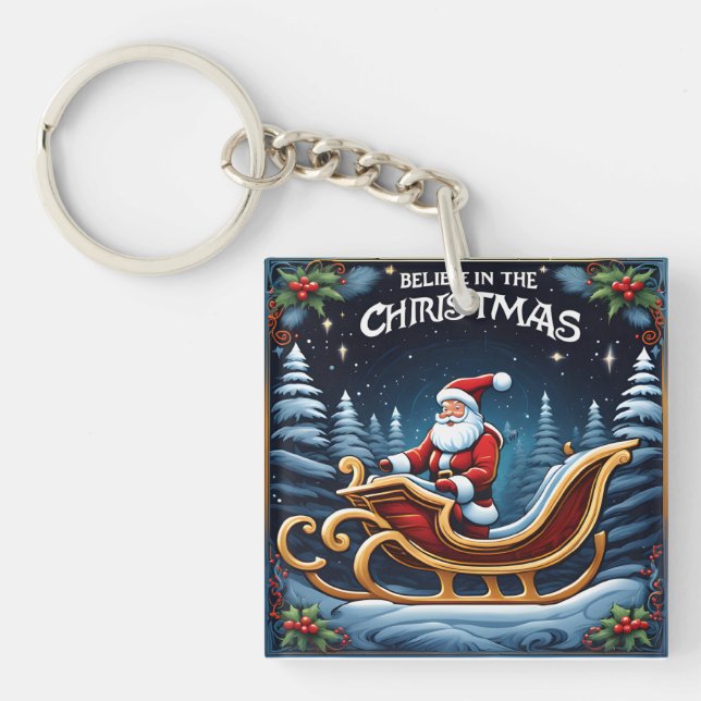 Believe in the Magic of Christmas  Keychain (Front)