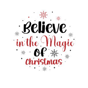 Believe in the Magic of Christmas Ornament Card