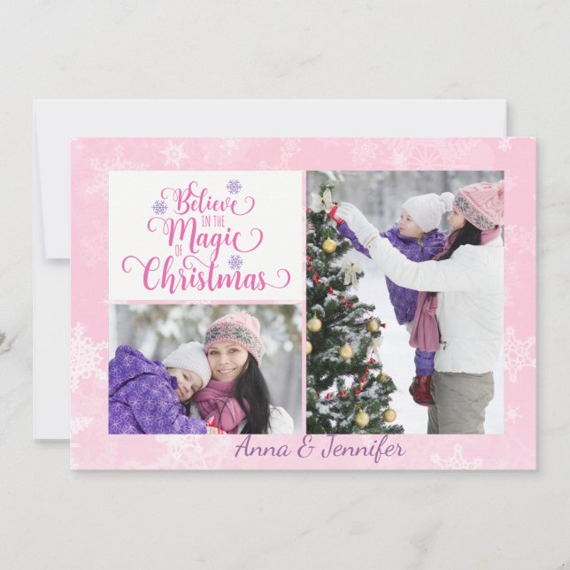 Believe in the Magic of Christmas Photo Card (Front)