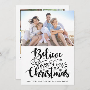 Believe in the Magic of Christmas Photo Holiday Ca