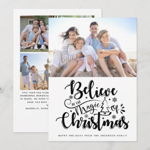 Believe in the Magic of Christmas Photo Holiday Ca Card