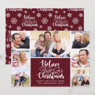Believe in the Magic of Christmas Photo Holiday Card