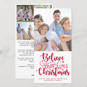 Believe in the Magic of Christmas Photo  Holiday Card