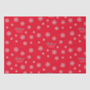 Believe in the Magic Of Christmas   Red Tissue Paper