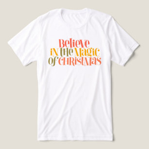 Believe in the Magic of Christmas - Retro Style Tri-Blend Shirt