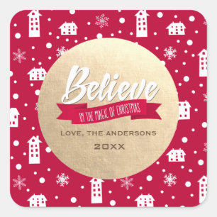 Believe in the Magic of Christmas Square Sticker