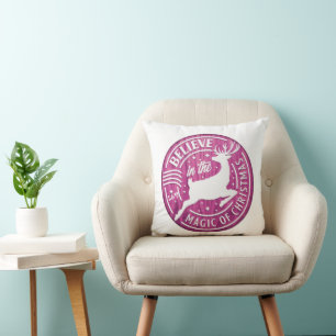 BELIEVE IN THE MAGIC OF ... christmas Throw Pillow