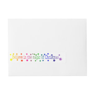 Believe in the magic of Christmas Wraparound Address Label