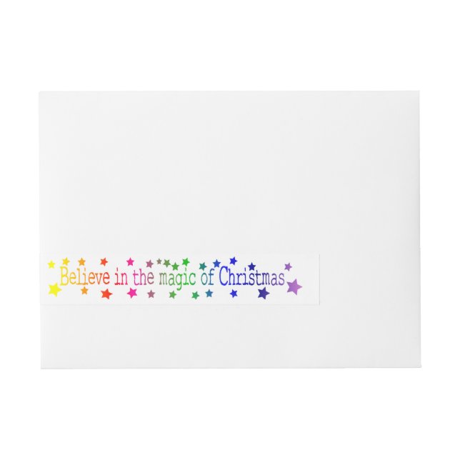 Believe in the magic of Christmas Wraparound Address Label (Front)