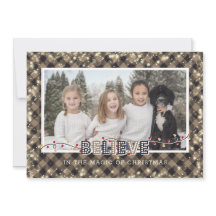 Believe In the Magic Rustic Plaid Photo