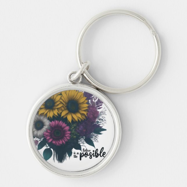 Believe in the Possible - Premium Round Keychain (Front)
