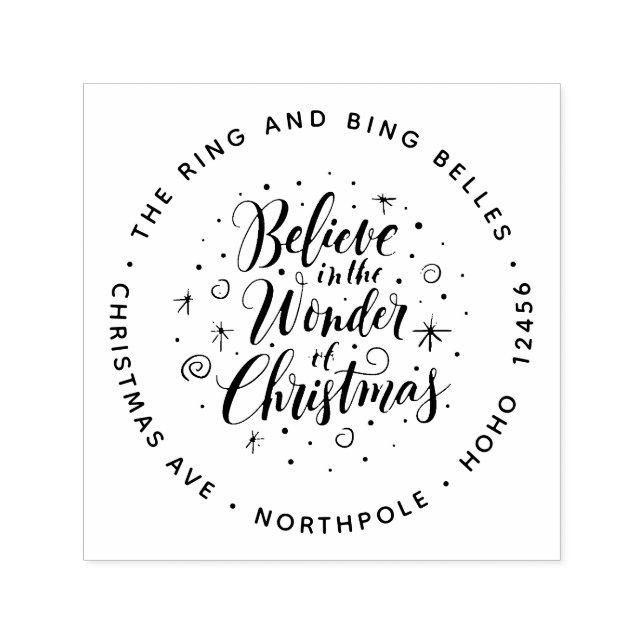 Believe in the Wonder of Christmas Christian Magic Self-inking Stamp (Design)