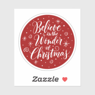 Believe in the Wonder of Christmas Lettering Round