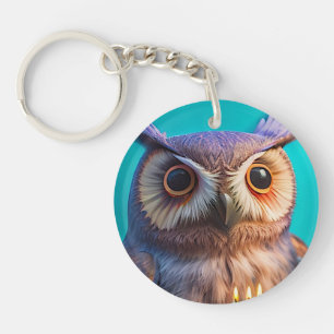 Believe In The Wonderful (Colourful Owl) Keychain