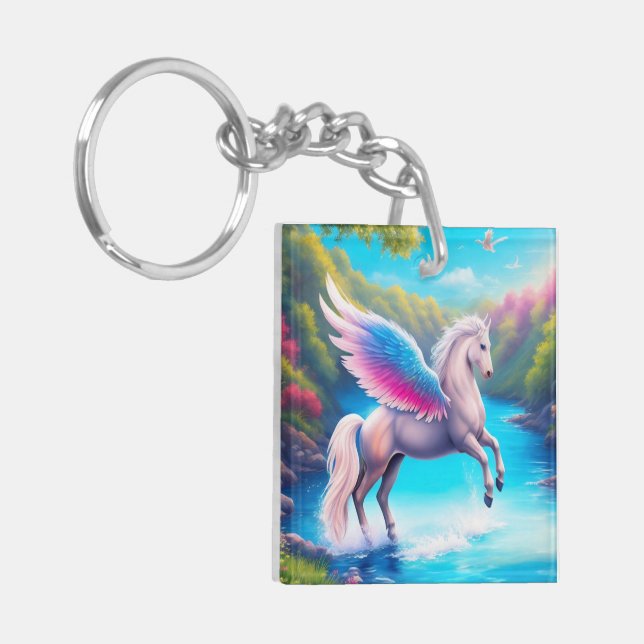 Believe In The Wonderful (Pegasus) Keychain (Front Left)
