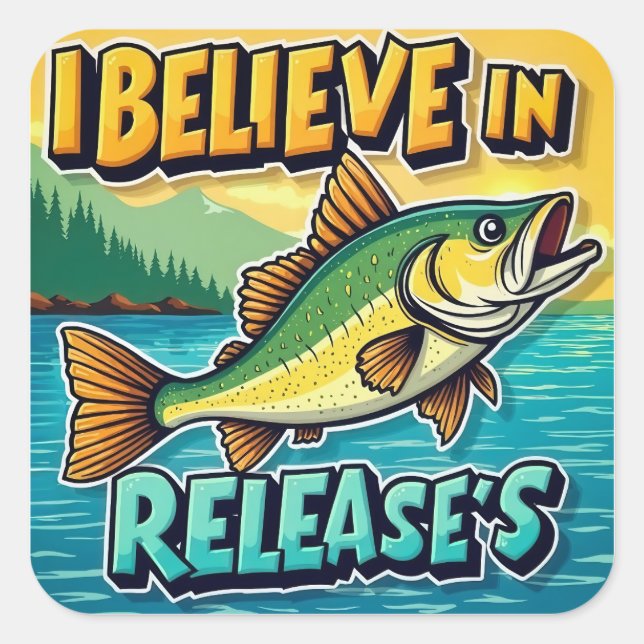 Believe in the Wonders Beneath the Surface! Square Sticker (Front)