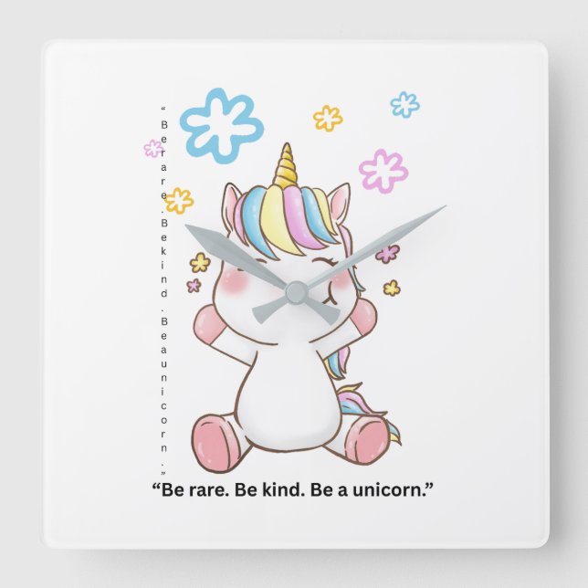 Believe in Unicorns Shirt |  Square Wall Clock (Front)
