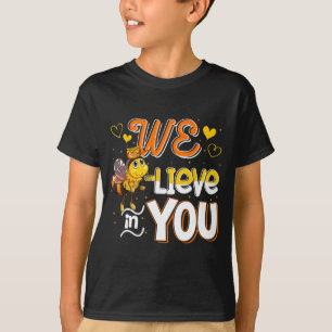 Believe In You Funny Bee Testing Day Teacher Kid T T-Shirt