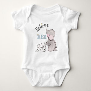 Believe in You!  Reach for the Stars Personalized Baby Bodysuit