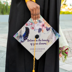 Believe in Your Dreams   Dreamcatcher Custom Graduation Cap Topper