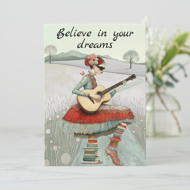Believe in Your Dreams Greeting Card (Standing Front)