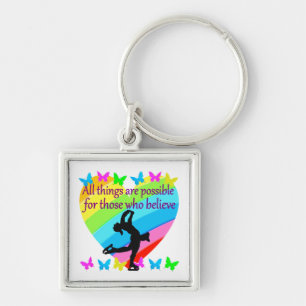 BELIEVE IN YOUR FIGURE SKATING DREAMS KEYCHAIN