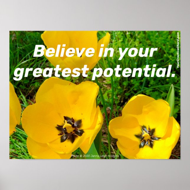 Believe In Your Greatest Potential. Poster (Front)