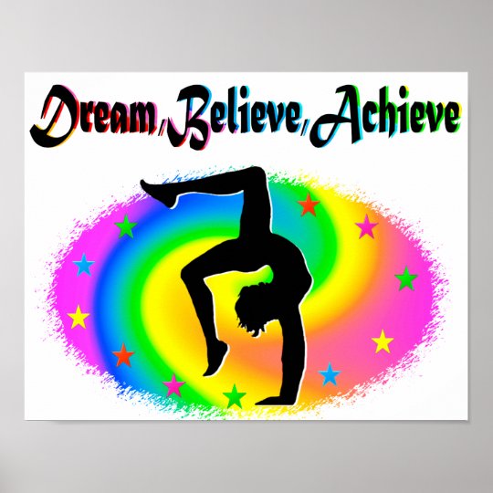 BELIEVE IN YOUR GYMNASTICS DREAMS POSTER Zazzle.ca