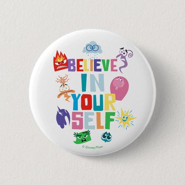 Believe In Yourself 2 Inch Round Button (Front)