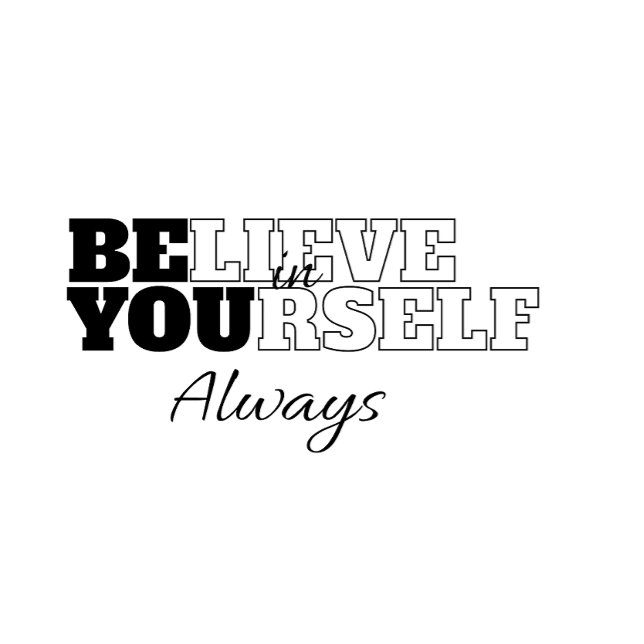 "Believe In Yourself Always" Throw Pillow (Creator Uploaded)