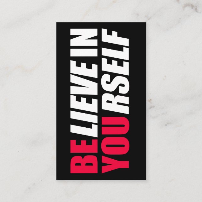 Believe in yourself     business card (Front)